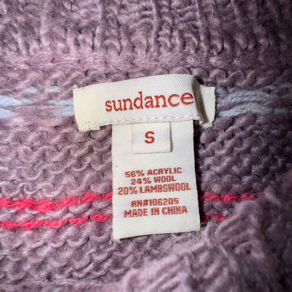 Sundance Women's Small‎ Fair Isle Sweater Open Knit Pullover Winter Warm Cozy - Picture 3 of 10